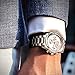 SONGDU Mens Luminous Business Casual Quartz Wrist Watch with Stainless Steel Strap,Silver Dial