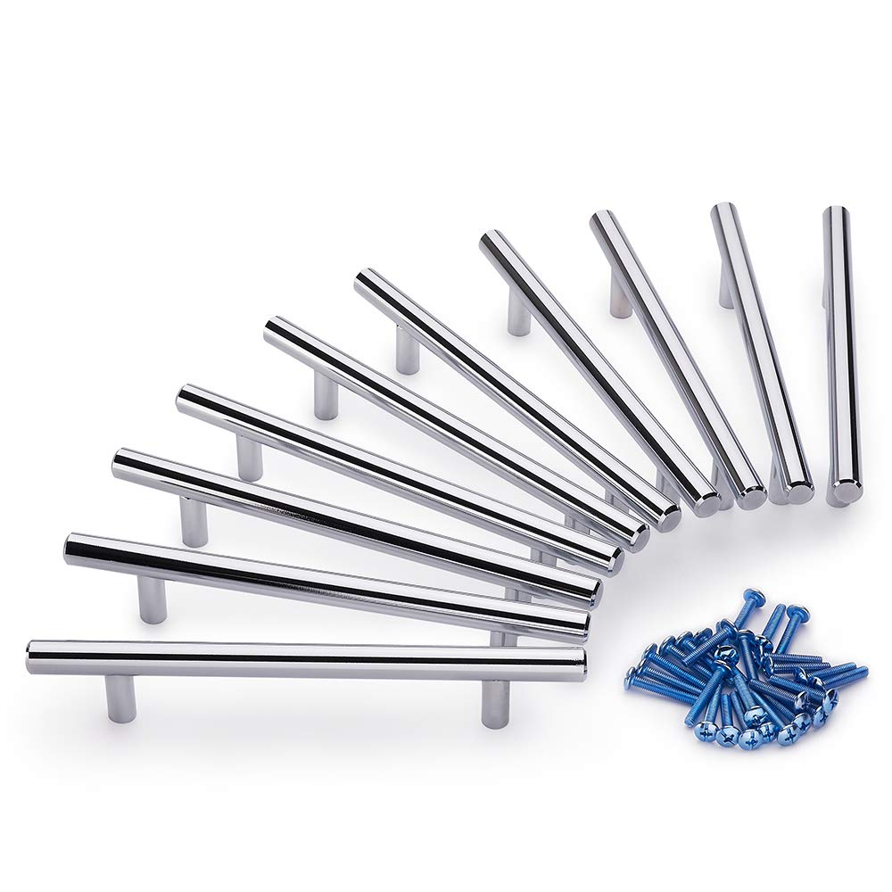 Best Euro Bar Cabinet Handle Polished Chrome