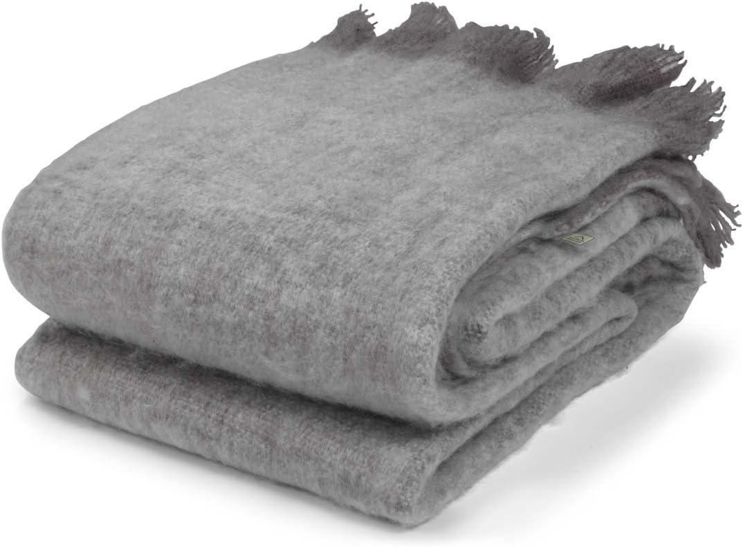 Plaid Rigga 130x180 cm dunkel grau Tagesdecke Sofa überwurf Decke