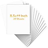White Cardstock 8.5 x 11,White Card Stock,Cardstock Paper,Copy Paper for Printer,40 Sheets Card Stock Paper for Invitations,M