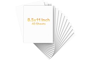 VISHOITTY White Cardstock 8.5 x 11,White Card Stock,Cardstock Paper,Copy Paper for Printer,40 Sheets Card Stock Paper for Invitations,Menus,DIY Cards,Tags,Cards Making,Certificate,Construction,Office Printing