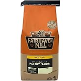 Fairhaven Mill Certified Organic 100% Whole Grain Pastry Flour - Non-GMO - Low Protein for All Pastry Applications, Cookies, Muffins & Everyday Baking - USA Grown and Milled - 5 lbs Bag