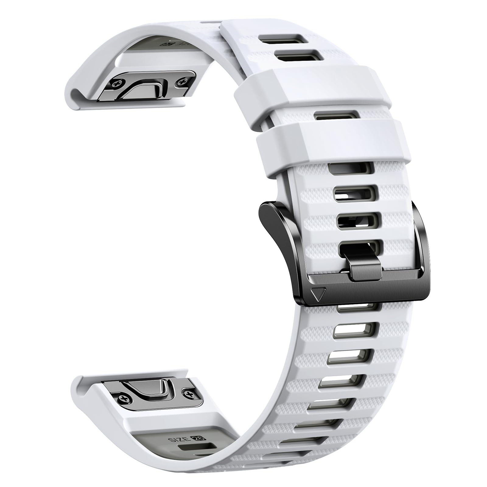 Quickfit 26mm Watch Bands for Garmin Fenix 8 51mm/7X/6X/5X, Sports Silicone Bands Compatible with Garmin Fenix 8 Pro 51mm/7X Pro/6X Pro/5X Plus/3/3HR/Descent MK1/MK2i Smartwatches