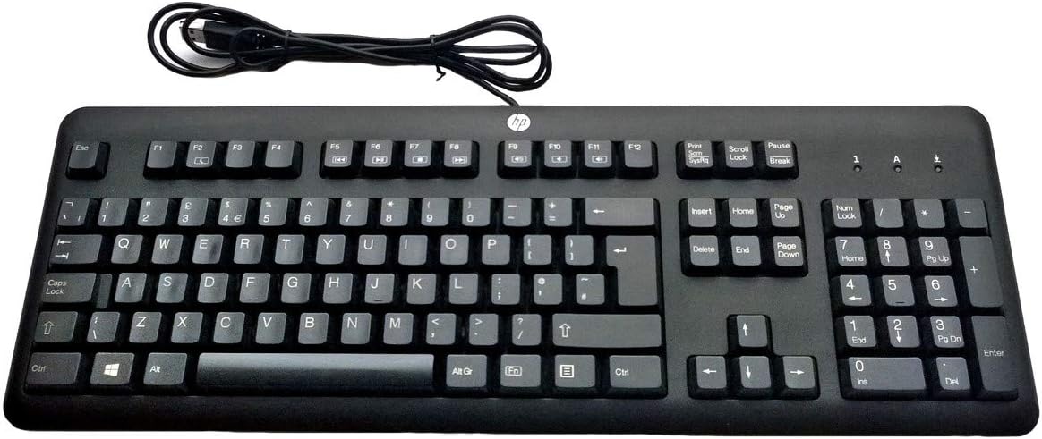 Hp Usb Wired Business Original Qwerty Uk Keyboard Ku 1156 033 7247 031 Black Amazon Co Uk Computers Accessories