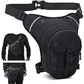 ADRUOX Motorcycle Leg Bag, Thigh Bag With Leg Strap, Multifunctional Storage, Drop Leg Bag for Motorcycle, Bicycle, Horse Riding, Hiking, Camping, Fishing, Hunting, Outdoor Travel (black)