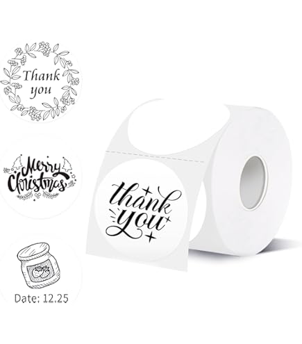 SUPVAN T50M Label Maker Tape Refills - 50mm×30mm Waterproof Thermal Labels With Flowers Design, 230 Labels Per Roll