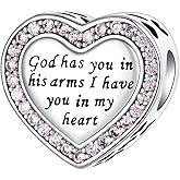 LUXILLA Love You Best Friend Grandma Wife Heart Charm 925 Sterling Silver Charms Fit for Bracelets Necklace Jewelry Gift for Women