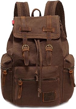 leather camping backpack