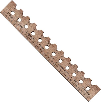 PEUTIER 13" Wooden Seed Spacing Ruler for Accurate Planting Depth