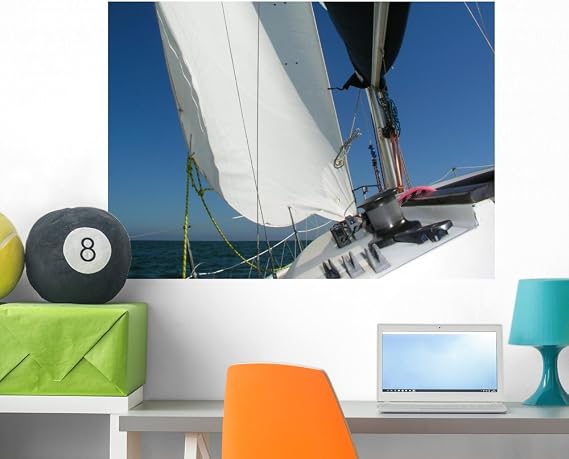 Amazon.com: Wallmonkeys WM195876 Sailboat Peel and Stick Wall Decals