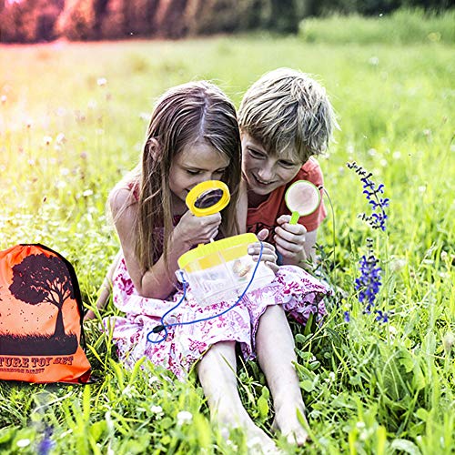 Outdoor-Explorer-Kit-Bug-Catching-with-Binoculars-Flashlight-Compass-Magnifying-Glass-Bug-Catcher-Set-Butterfly-Net-and-Backpack-Great-Kids-Gift-for-Camping-Hiking-Educational-and-Pretend