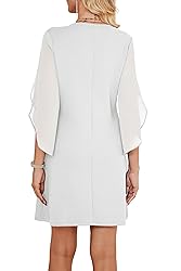 RUMIA Cocktail Dresses for Women Flutter 3/4 Sleeve
