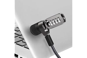 CaLeQi Combination Security Lock Cable for Notebook Laptop Pc Computer Monitor LCD - 2m Cable Black