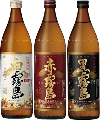 Amazon Co Jp 赤霧島 黒霧島 霧島 3本セット 産直 誕生日 ギフト 霧島酒造 芋焼酎 食品 飲料 お酒