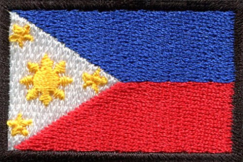 Flag of Philippines Filipino Southeast Asia applique iron-on patch size Medium