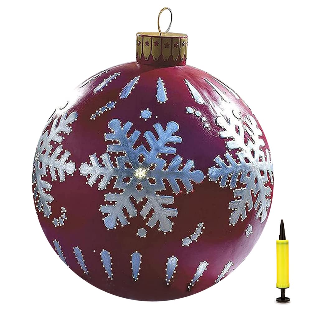 CeFoney Outdoor Christmas Inflatable Decorated Ball,Giant Christmas Inflatable Ball Christmas Tree Decorations, 23.6 Inch Christmas Inflatable Balls Outdoor Decorations