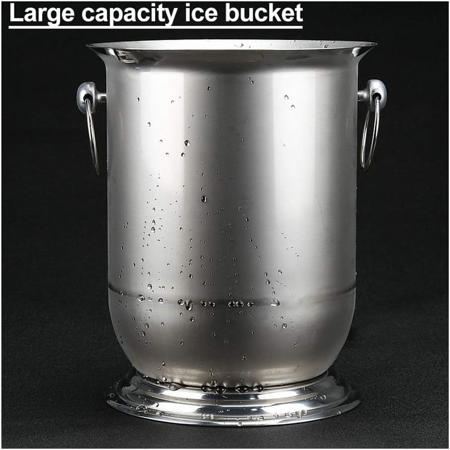 Insulated Ice Bucket Stainless Steel Ice Cube Storage