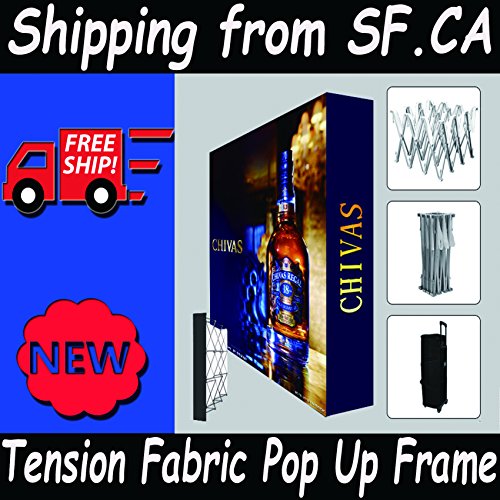 10' Tension Fabric Straight Pop Up Display Trade Show Backdrop Booth Frame