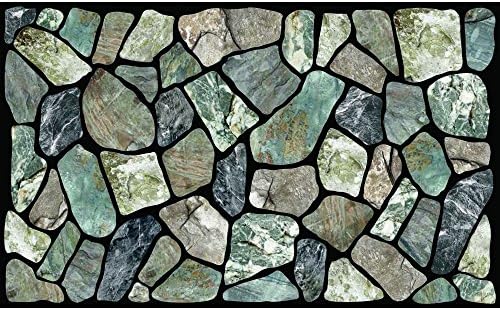 Blue Stone Door Mat,Non-slip Bath Mat Entrance Doormat