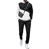 LecGee 2 Piece Men Hoodie Casual Hooded Athletic Tracksui Casual Running Jogging Sport Pants Suit Sets Outfits for men