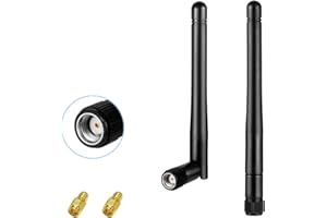 AMTAM High-Gain Dual Band WiFi Antenna 2.4GHz 5GHz 5.8GHz 3dBi MIMO with RP-SMA Connector for Router, Network Card, USB Adapt