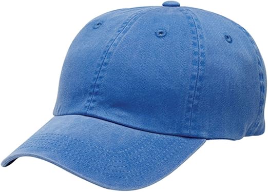 faded blue baseball cap
