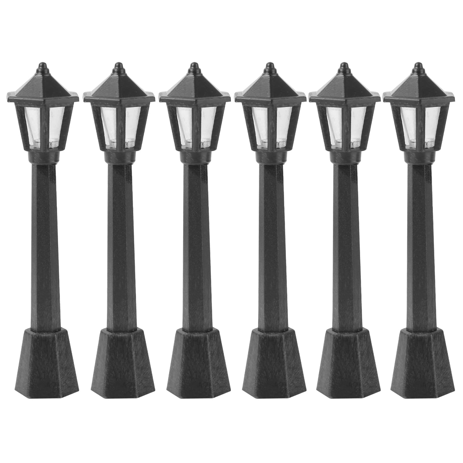 Tomaibaby Miniature Street Lights 6Pcs Doll House Street Lamp for Diy Micro Landscape and Fairy Garden Decoration Realistic Model Lamp Post