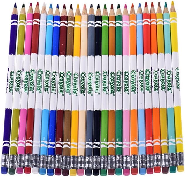 Crayola Erasable Colored Pencils, Kids At Home Activities, 24 Count, Assorted., Long: Toys & Games