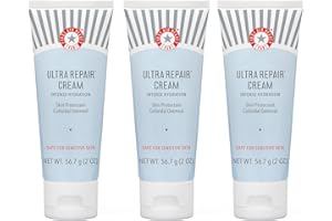 First Aid Beauty - Ultra Repair Cream, Intense Hydration Whipped Colloidal Oatmeal, Clinically Proven to Strengthen Skin Barrier in 7 Days & Helps Relieve Eczema, Luxury Moisturizer, 2 oz, 3 ct