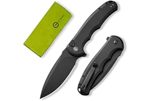 CIVIVI Button Lock Praxis Pocket Knife for EDC, Folding Knife Upgrade with Flipper 3.75" Nitro-V Blade plus Aluminum Handle, Cool Stylish Gift for Men Women C18026E-1