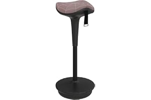 Vinsetto Swivel Standing Desk Chair, Backless Wobble Stool Chair, Adjustable Active Ergonomic Standing Stool with Anti-Slip B