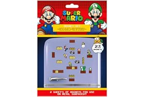 Super Mario Fridge Magnets Set of 23 for Fridge Decoration or Party Bags (Super Mario Character Designs) - Official Merchandi