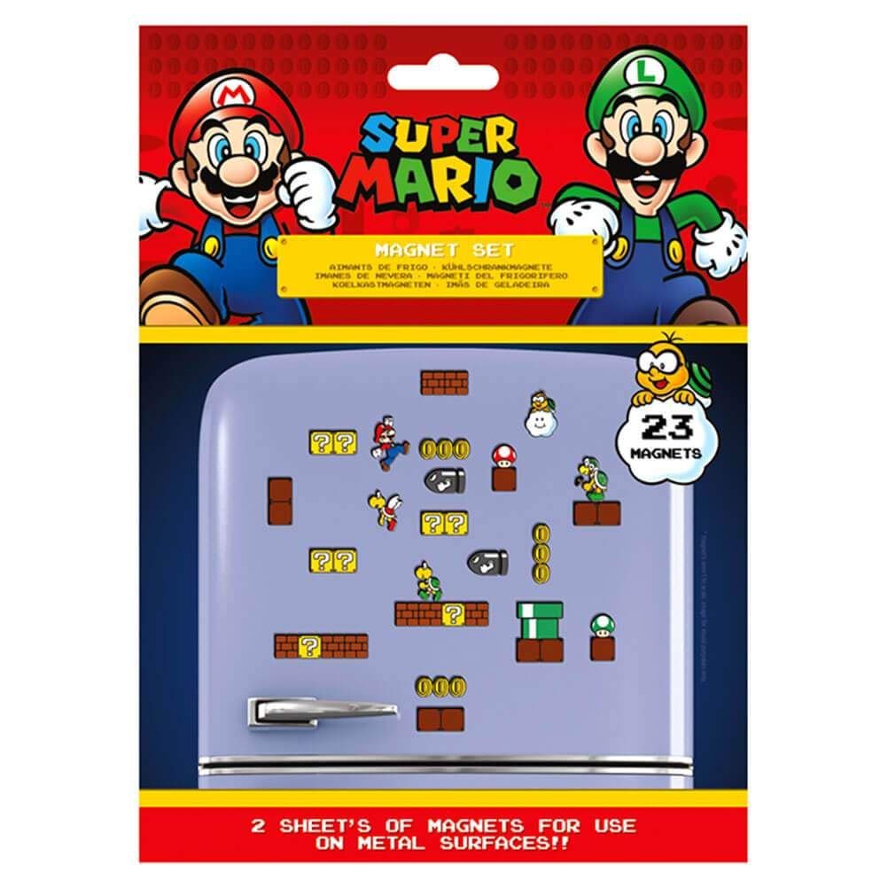 Super Mario Fridge Magnets Set of 23 for Fridge Decoration or Party Bags (Super Mario Character Designs) - Official Merchandise