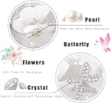 IYOU Princess White Flower Headpiece Pearl Crystal Bridal Wedding Hair view 6