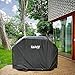 Tadge Goods BBQ Grill Cover w/Handles (58” Black) Waterproof, Heavy Duty | Large Universal Weber Charbroil Fit with Strap Fasteners | Gas, Charcoal, Electric
