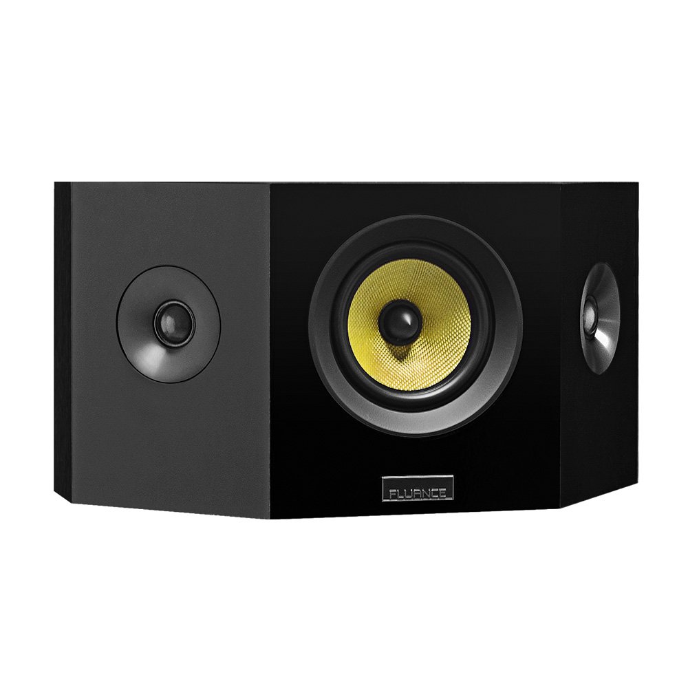 Fluance Signature HiFi 2-Way Bipolar Surround Speakers for Wide Dispersion Surround Sound in Home Theater Systems - Black Ash/Pair (HFBP)