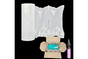 LIWNYRK Air Pillows for Shipping with Pump 200 Count Air Bags for Packaging 3.5" X 7.8" Inflatable Packing Material for Moving Boxes Packaging, Purse Stuffers for Shape Alternative to Packing Peanuts