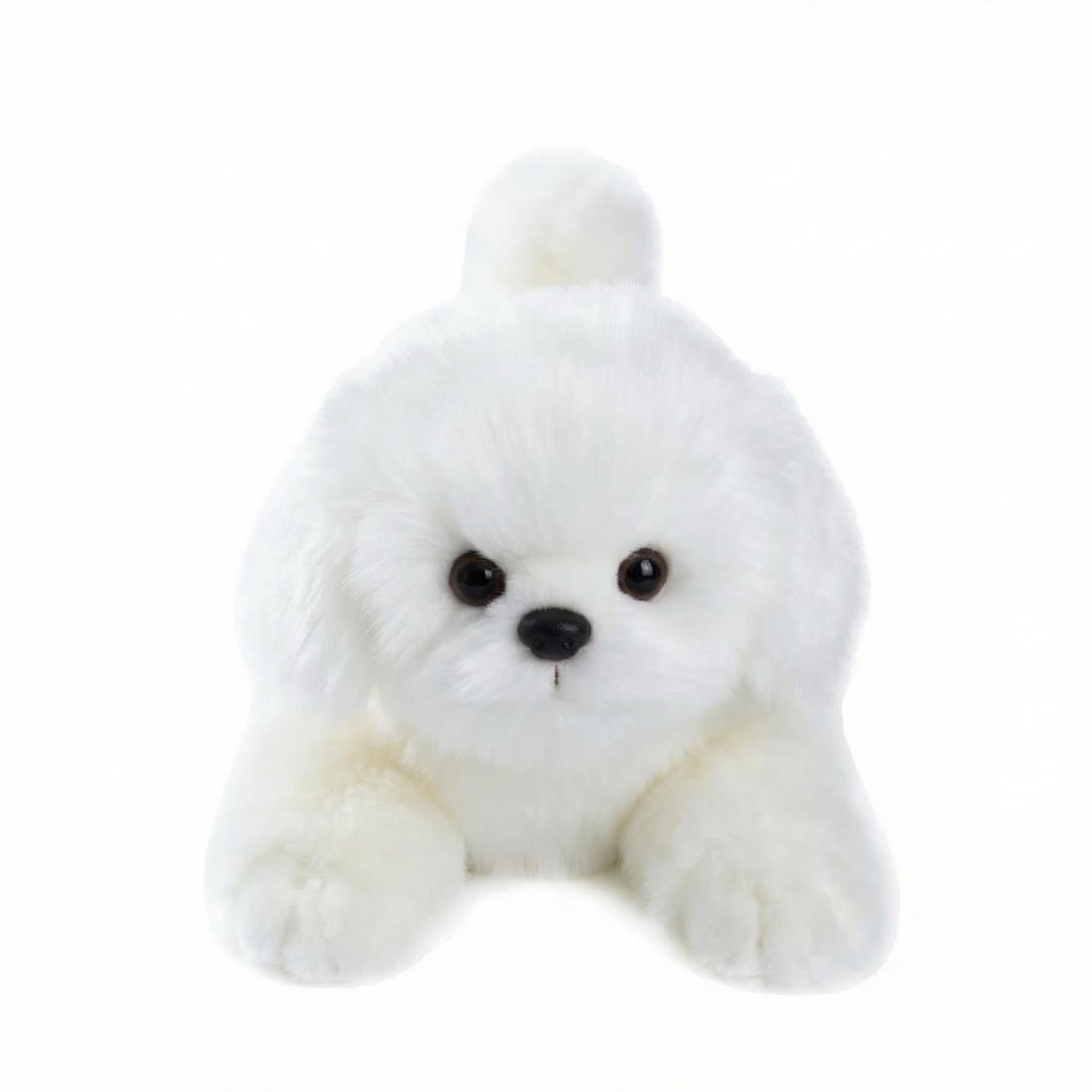 CU-MATE Maltese Stuffed Animal Simulation Dog -Realistic & Lifelike Soft Handmade Lying Dog Plush Toy Puppy -Present Gift for Boys and Girls (CU-MATE1) — image 1