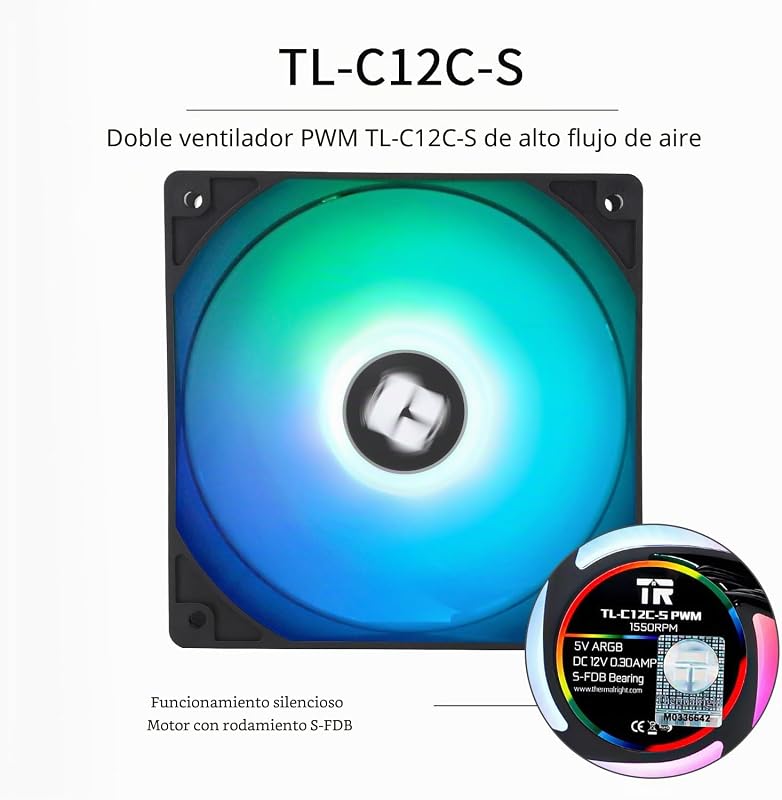 TR Peerless Assassin 120 SE ARGB Enfriador de CPU, 6 tubos de calor, ventilador doble 120mm TL-C12C-S PWM, tecnología AGHP, para AMD AM4/Intel 1150/1151/1200