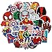 YAMIOW Waterproof Vinyl Stickers for Water Bottle Skateboard Guitar Laptop Motorcycle Car Luggage Decal Graffiti Stickers (50 pcs for Super Hero Style)