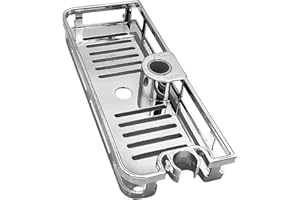 iplusmile Punch-Free Shower Pole Shelf with Soap Holder and Rustproof Rack for Bathroom Slide Bar Organizer