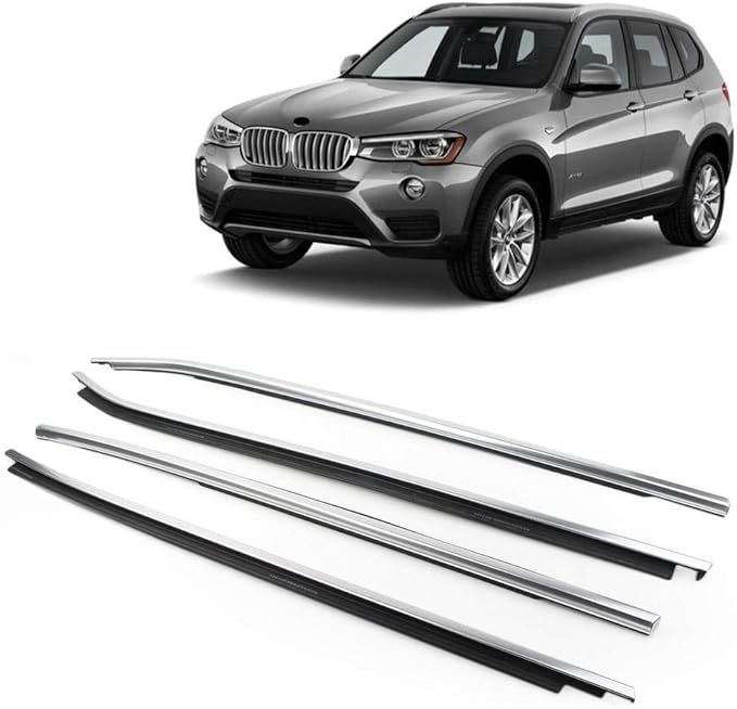 Newsmarts 4PCS Weatherstrip Window Seal Car Window Moulding Trim Seal