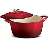 TRAMONTINA 6.5 Qt ROUND Dutch Oven OMBRE RED Enameled Cast Iron