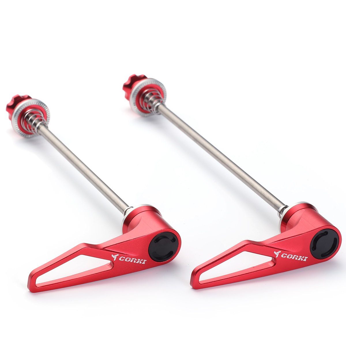 Corki Cycles Titanium Quick Release Skewer Set - Upgraded Ratchet/Wrench Design, for MTB Bikes