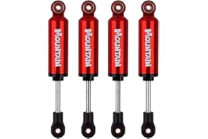INJORA Built-in Spring Shock Absorber Damper for 1/10 RC Crawler Axial SCX10 90046 TRX-4 MST Redcat,4Pcs (100mm, Red)