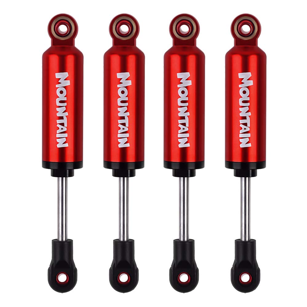 INJORA RC Shock Absorber RC Damper Set for 1/10 RC Truck Crawler Axial SCX10 90046 TRX-4 MST Redcat (Red 120mm)