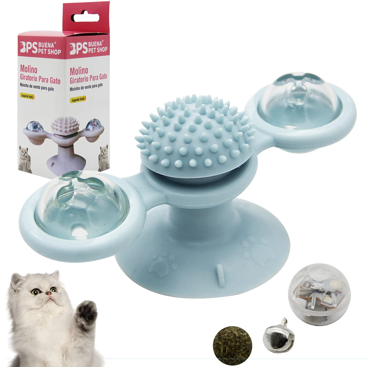 BPS Toy Cat Wind Grinder Interactive Spinner Toy for Cats for Tickles and Teeth Cleaning BPS-10510