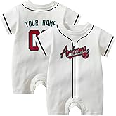 KREDE Baby Clothes Unisex White Bodysuit Rompers Custom Name Number for Baby Boys