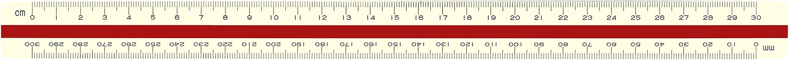 Pickett Professional Metric Color-Coded Triangular Scale, 12 Inches Long, 1 Each (231TR)