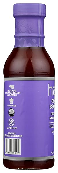 HAKS ORGANIC BROWN SUGAR ROASTED GARLIC BBQ SAUCE, 14.25 OZ